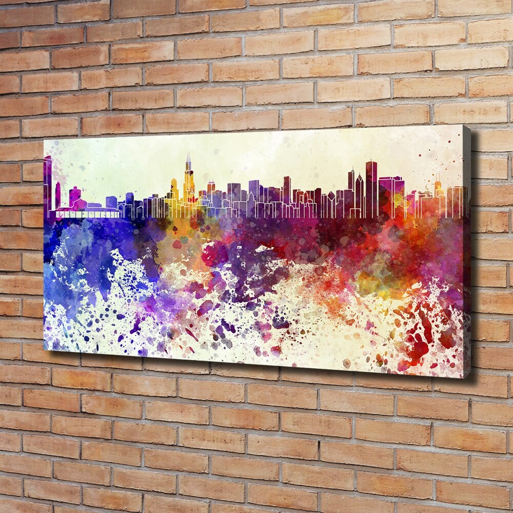 Tableau toile imprimée Chicago coloré