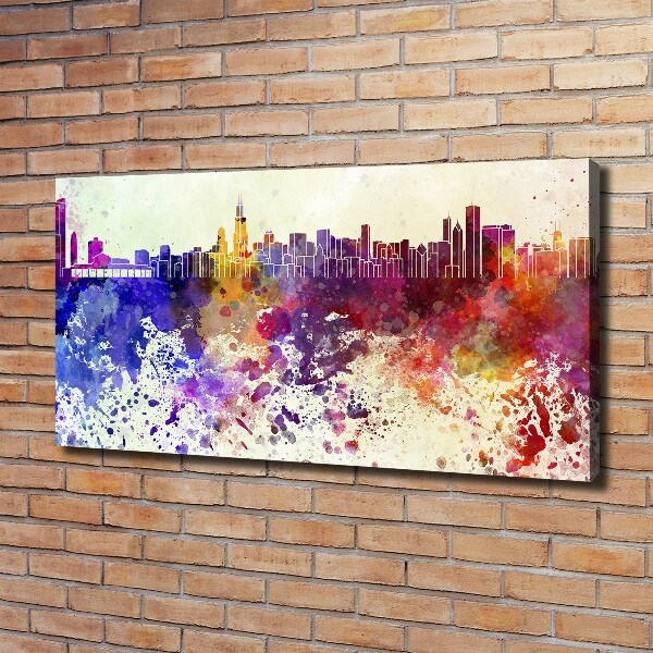 Tableau toile imprimée Chicago coloré