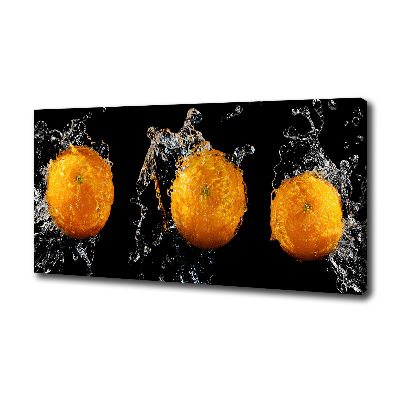 Tableau toile imprimée Oranges et eau