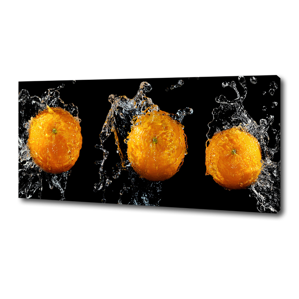 Tableau toile imprimée Oranges et eau