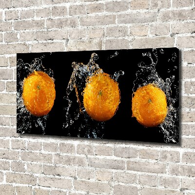 Tableau toile imprimée Oranges et eau