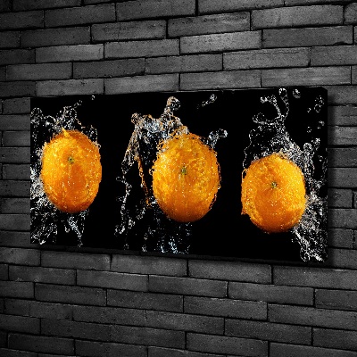 Tableau toile imprimée Oranges et eau