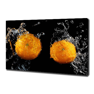 Tableau toile imprimée Oranges et eau