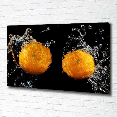 Tableau toile imprimée Oranges et eau