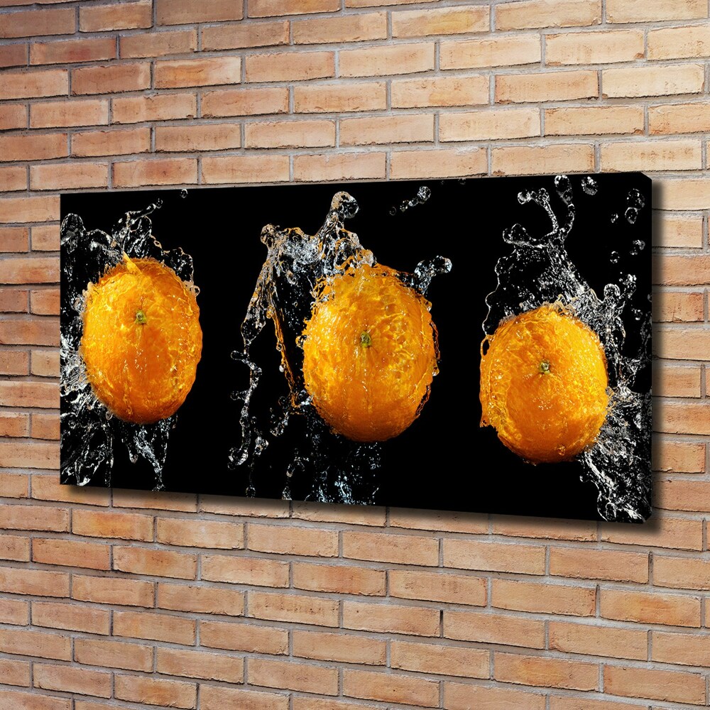 Tableau toile imprimée Oranges et eau