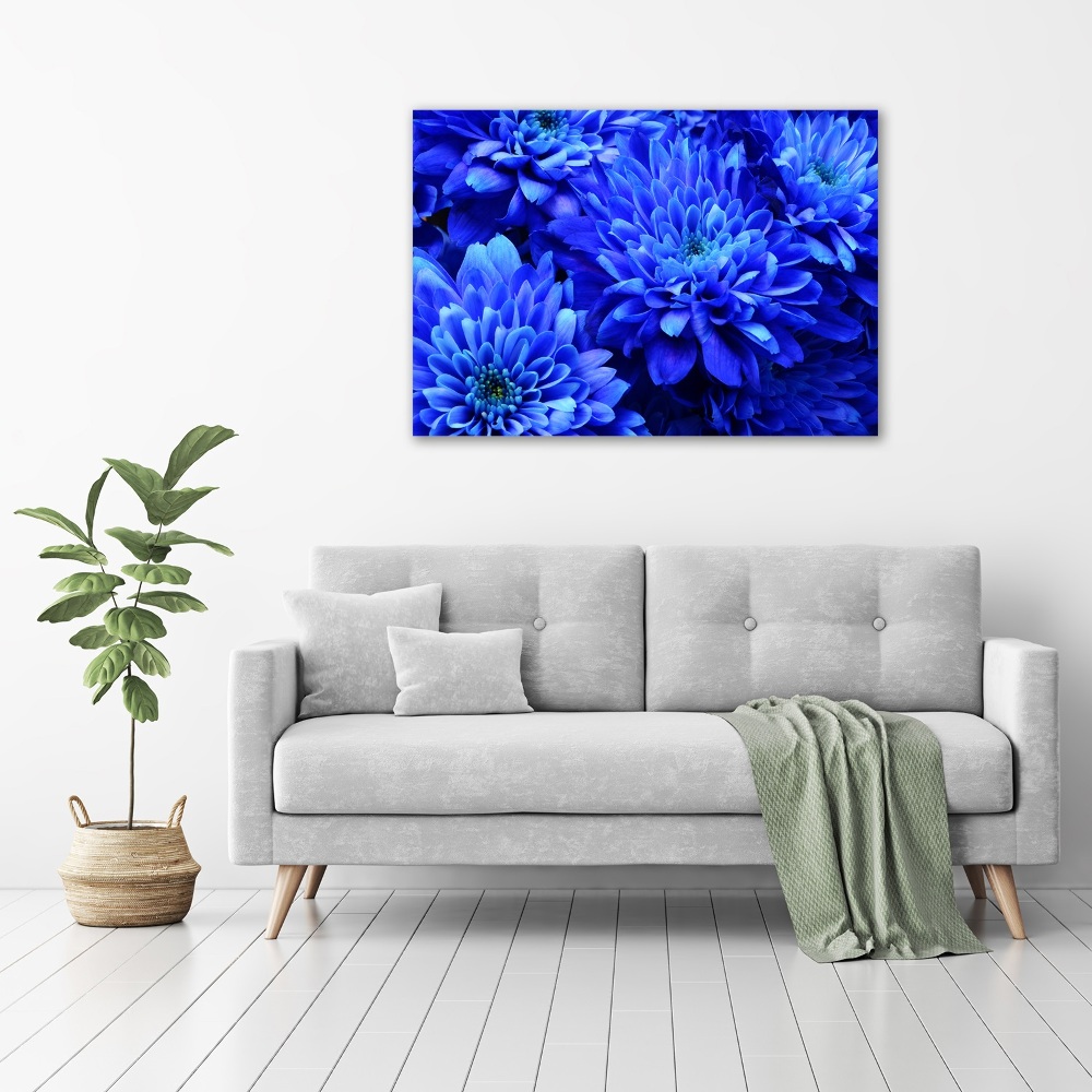 Tableau imprimé sur toile Aster bleu