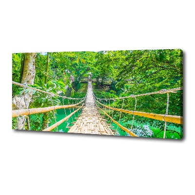 Tableau photo sur toile Le pont de la forêt de bambous