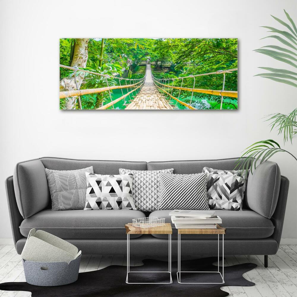 Tableau photo sur toile Le pont de la forêt de bambous