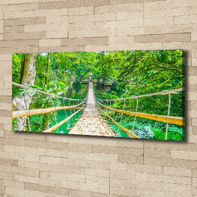 Tableau photo sur toile Le pont de la forêt de bambous