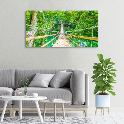 Tableau photo sur toile Le pont de la forêt de bambous