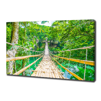 Tableau photo sur toile Le pont de la forêt de bambous