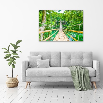 Tableau photo sur toile Le pont de la forêt de bambous