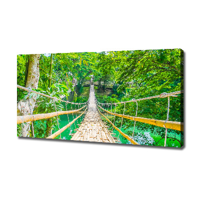 Tableau photo sur toile Le pont de la forêt de bambous