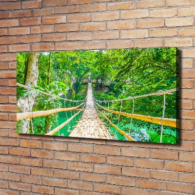 Tableau photo sur toile Le pont de la forêt de bambous