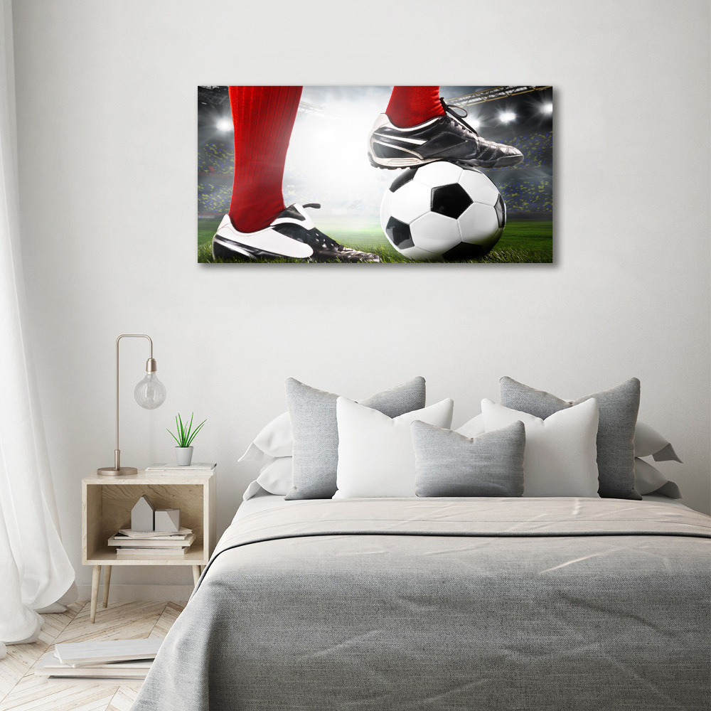 Tableau sur toile Jambes de footballeur