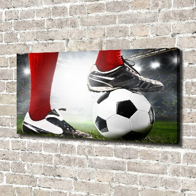 Tableau sur toile Jambes de footballeur