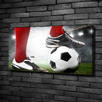 Tableau sur toile Jambes de footballeur