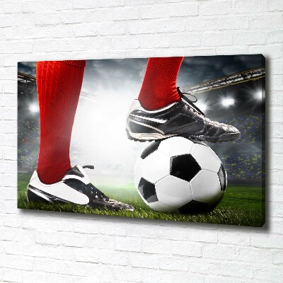 Tableau sur toile Jambes de footballeur