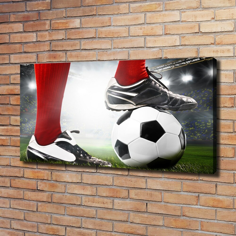 Tableau sur toile Jambes de footballeur