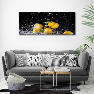 Tableau toile imprimée Citrons et eau