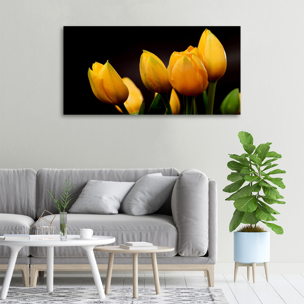 Tableau mural sur toile Tulipes jaunes