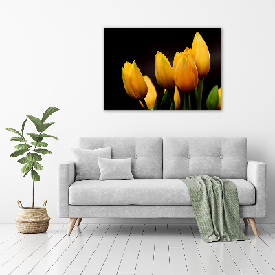 Tableau mural sur toile Tulipes jaunes