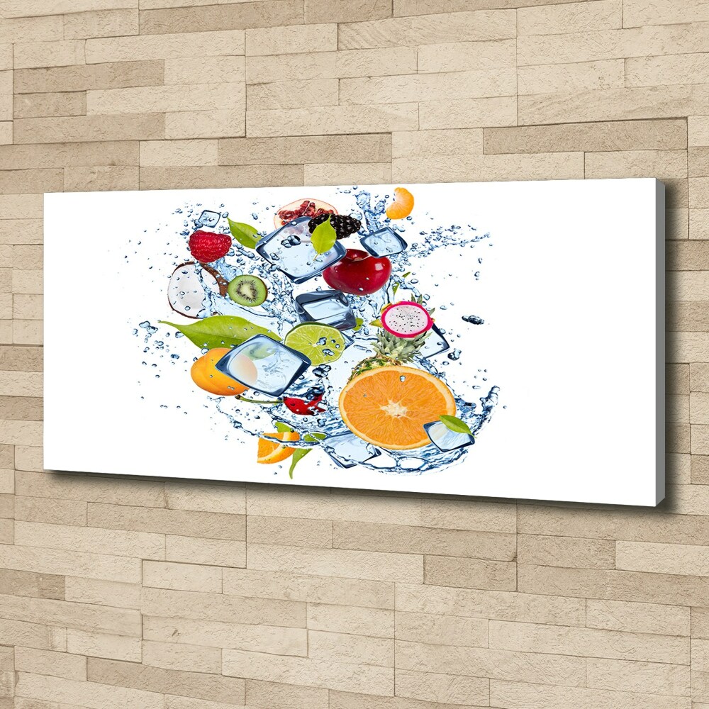 Tableau mural sur toile Fruits et glace