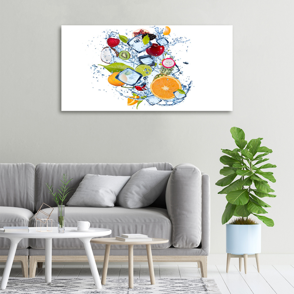 Tableau mural sur toile Fruits et glace