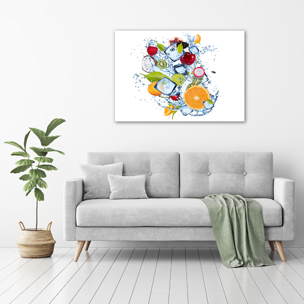 Tableau mural sur toile Fruits et glace