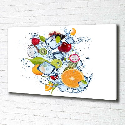 Tableau mural sur toile Fruits et glace