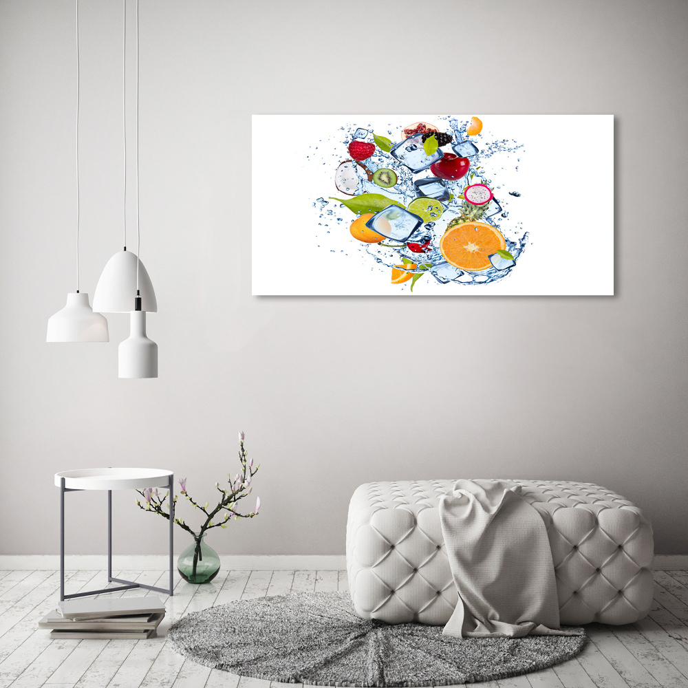 Tableau mural sur toile Fruits et glace