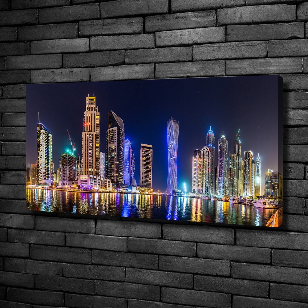 Tableau imprimé sur toile Dubaï de nuit