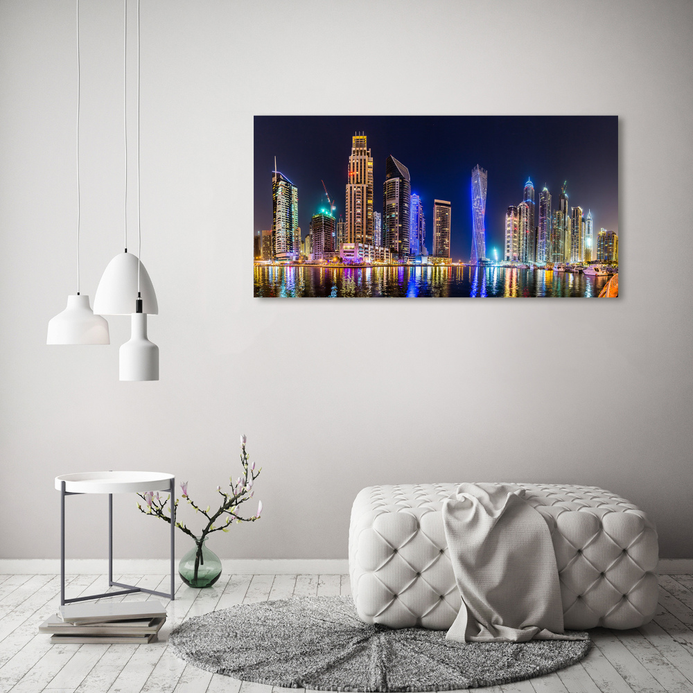 Tableau imprimé sur toile Dubaï de nuit