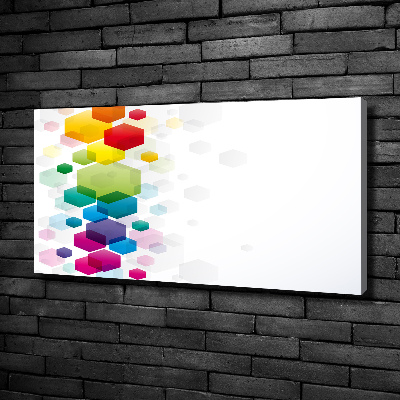 Tableau toile imprimée Cubes colorés