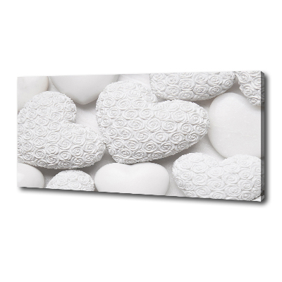 Tableau photo sur toile Fond blanc en forme de coeur