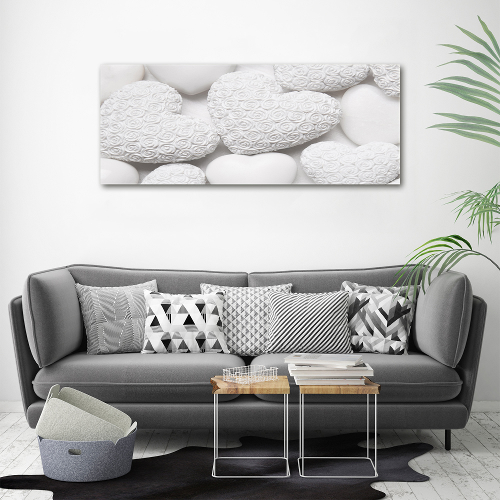 Tableau photo sur toile Fond blanc en forme de coeur