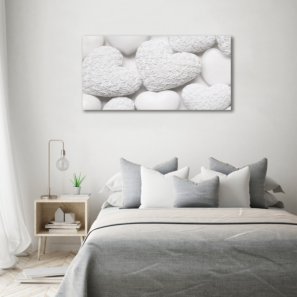 Tableau photo sur toile Fond blanc en forme de coeur