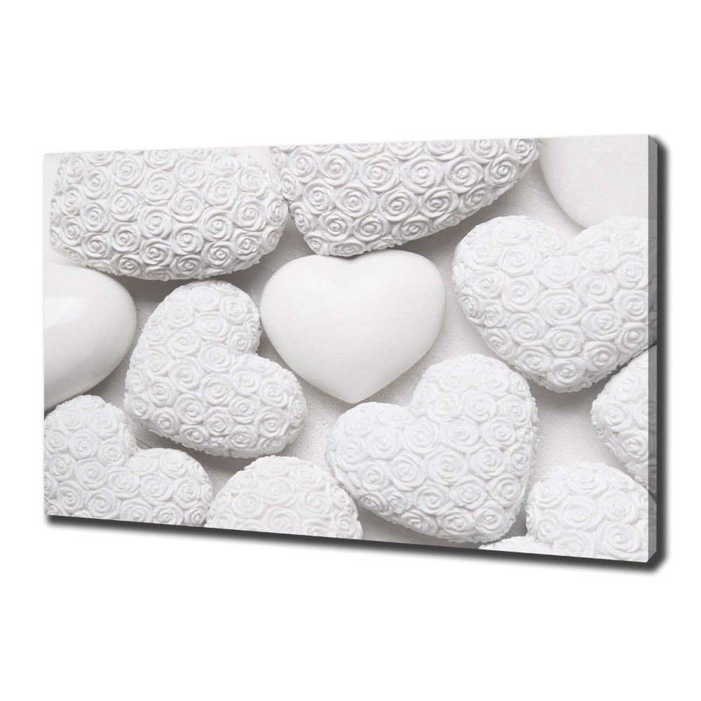 Tableau photo sur toile Fond blanc en forme de coeur