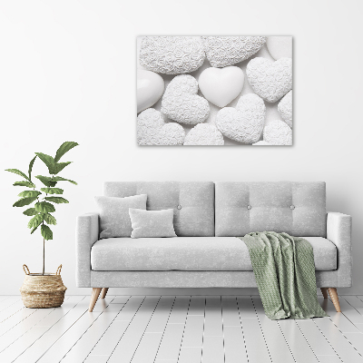 Tableau photo sur toile Fond blanc en forme de coeur