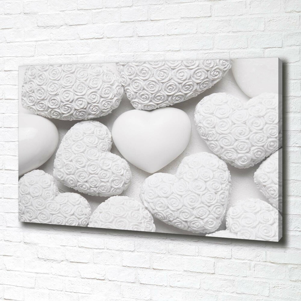 Tableau photo sur toile Fond blanc en forme de coeur