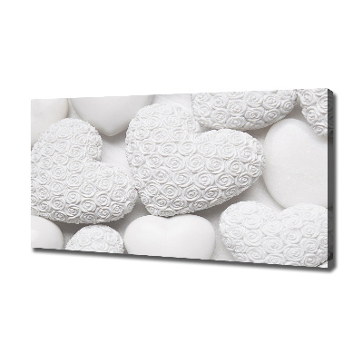 Tableau photo sur toile Fond blanc en forme de coeur