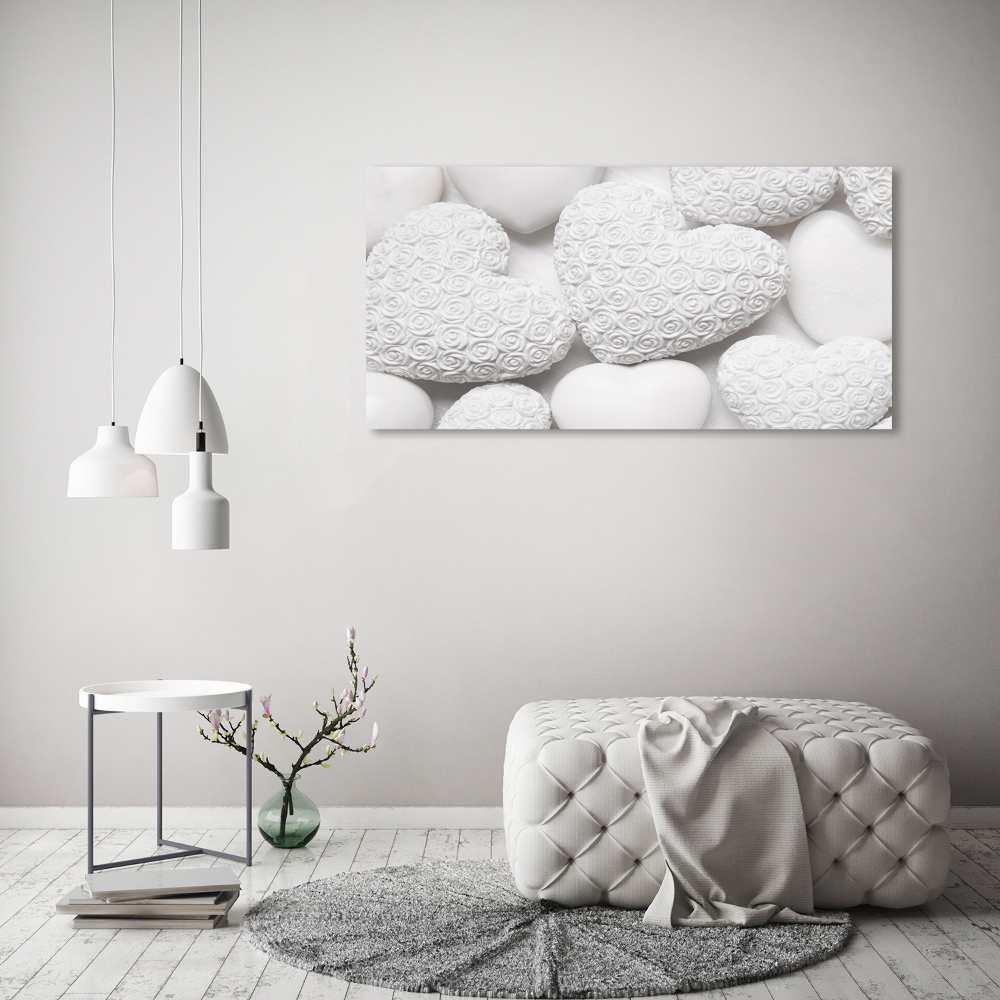 Tableau photo sur toile Fond blanc en forme de coeur