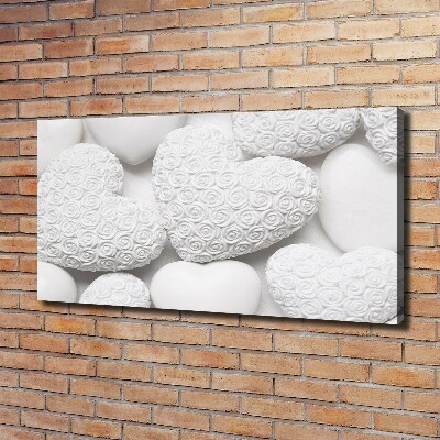 Tableau photo sur toile Fond blanc en forme de coeur