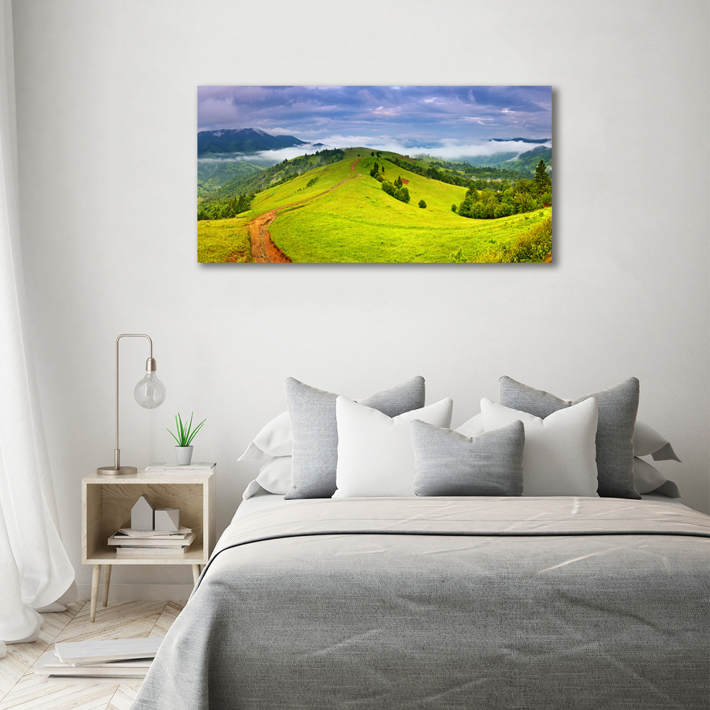 Tableau sur toile Collines vertes