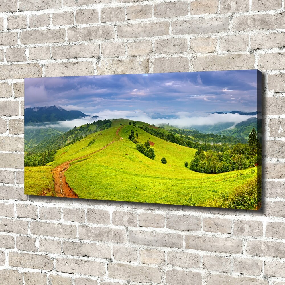 Tableau sur toile Collines vertes