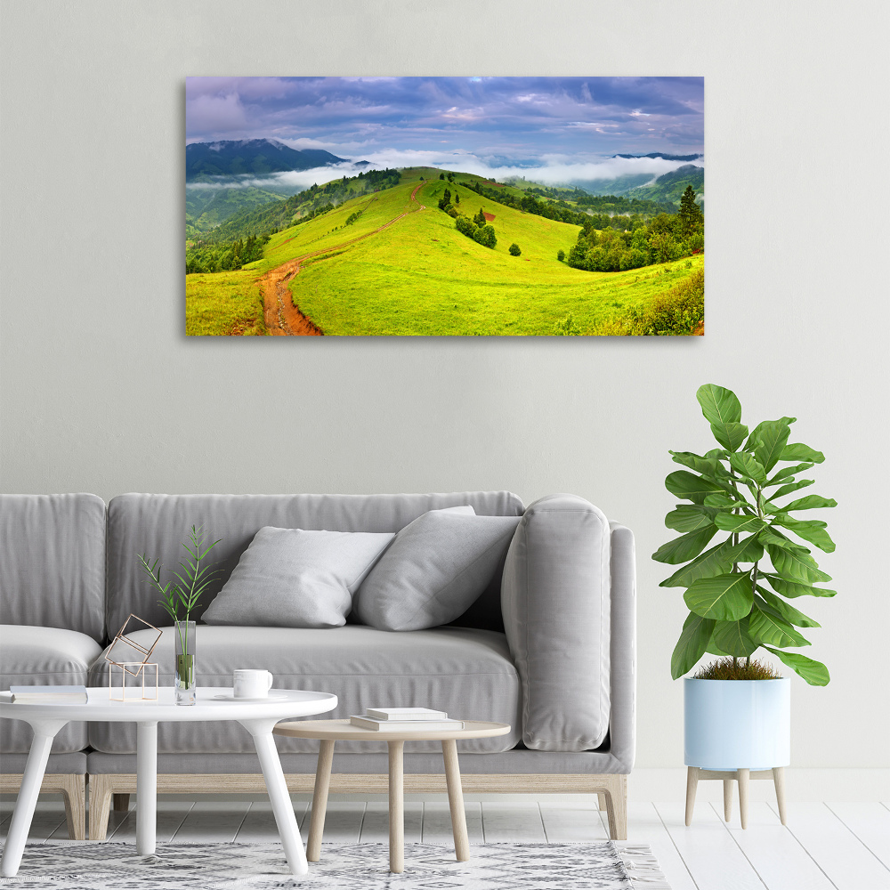 Tableau sur toile Collines vertes