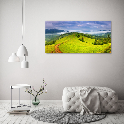 Tableau sur toile Collines vertes