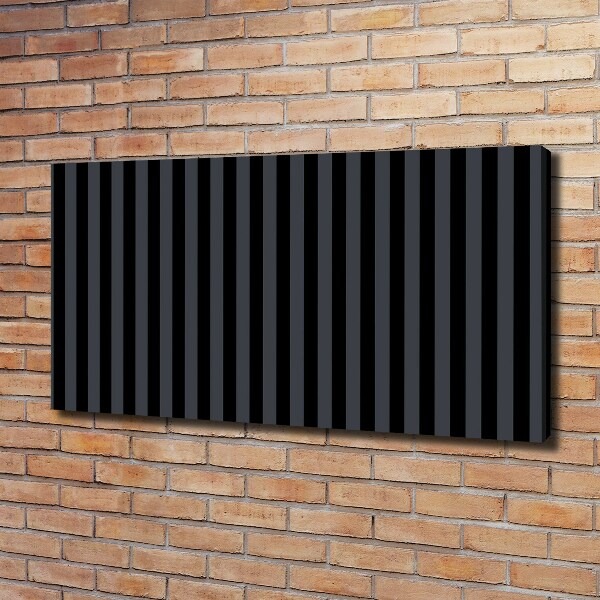 Tableau sur toile Rayures noires et grises