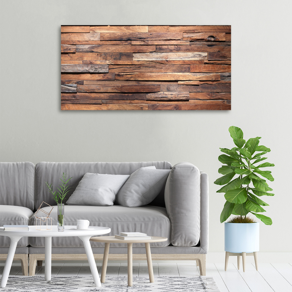 Tableau sur toile Mur en bois