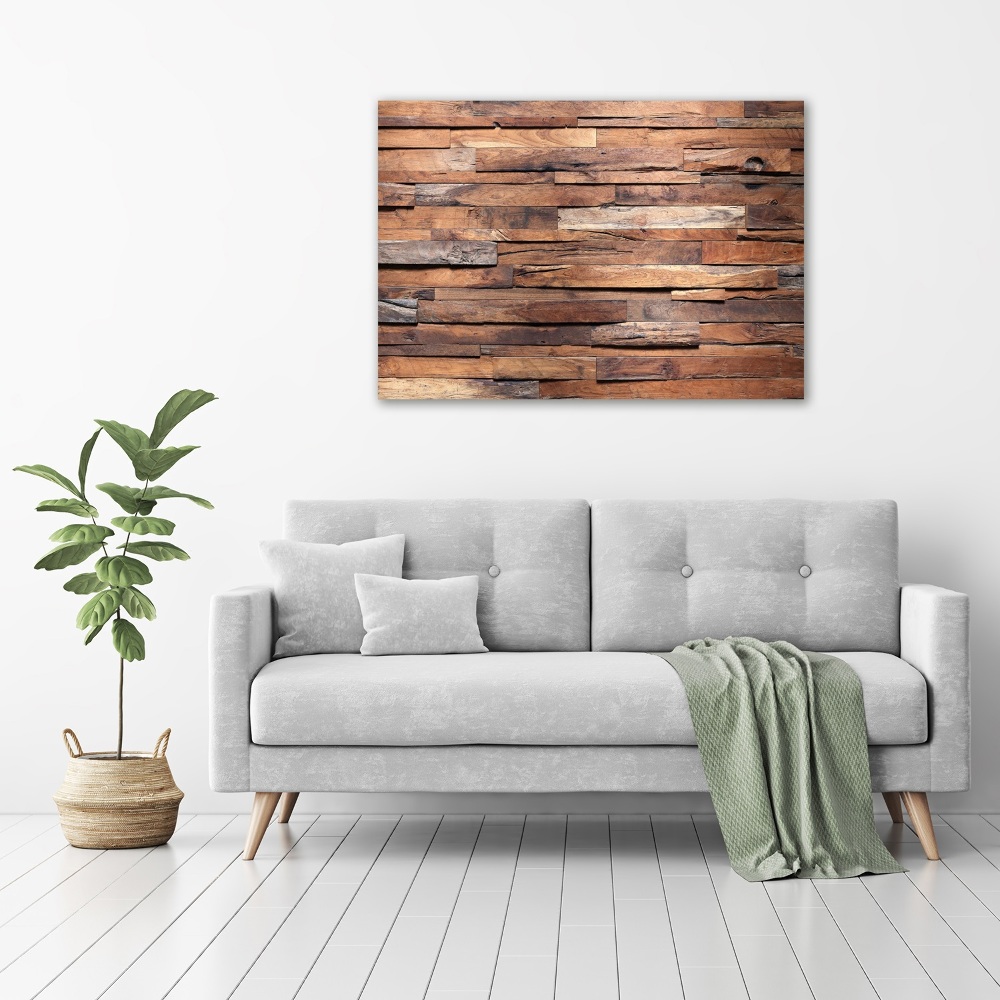 Tableau sur toile Mur en bois